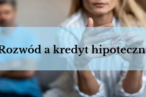 Rozwód a kredyt hipoteczny: para rozstaje się, a kobieta zdejmuje obrączkę.