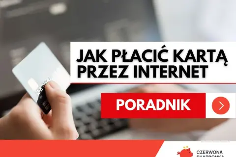 Poradnik: jak płacić kartą w internecie. Dłoń trzyma kartę zbliżeniową przed ekranem laptopa.