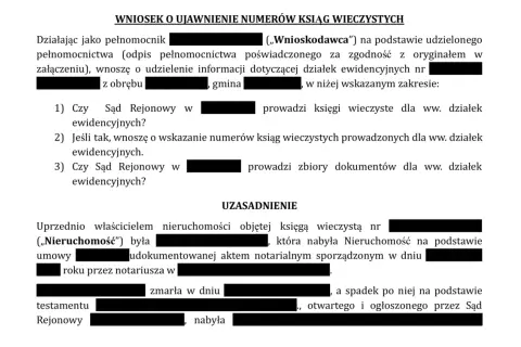Wniosek o ujawnienie numerów ksiąg wieczystych. Dowiedz się, co to jest księga wieczysta i jak uzyskać informacje o nieruchomościach.