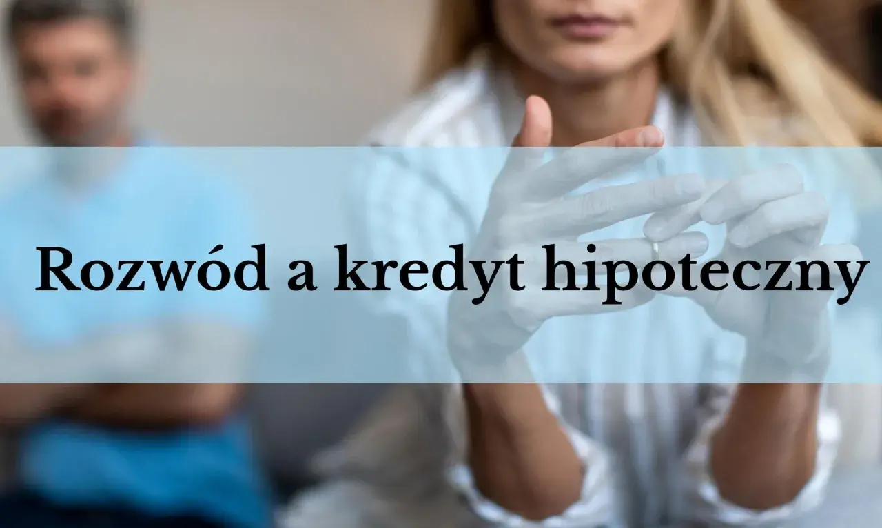 Rozwód a kredyt hipoteczny: para rozstaje się, a kobieta zdejmuje obrączkę.